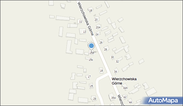 Wierzchowiska Górne, Wierzchowiska Górne, 15A, mapa Wierzchowiska Górne