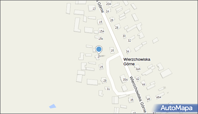 Wierzchowiska Górne, Wierzchowiska Górne, 17, mapa Wierzchowiska Górne