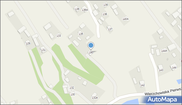 Wierzchowiska Pierwsze, Wierzchowiska Pierwsze, 140, mapa Wierzchowiska Pierwsze