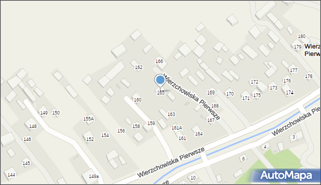 Wierzchowiska Pierwsze, Wierzchowiska Pierwsze, 165, mapa Wierzchowiska Pierwsze