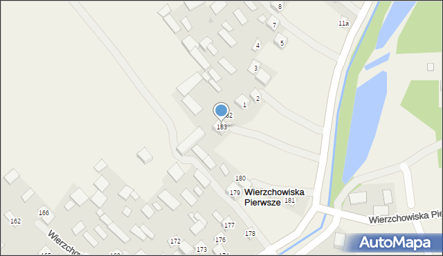 Wierzchowiska Pierwsze, Wierzchowiska Pierwsze, 183, mapa Wierzchowiska Pierwsze