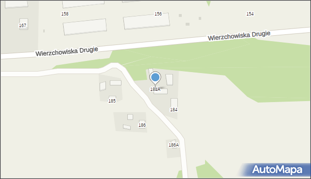 Wierzchowiska Pierwsze, Wierzchowiska Pierwsze, 184A, mapa Wierzchowiska Pierwsze