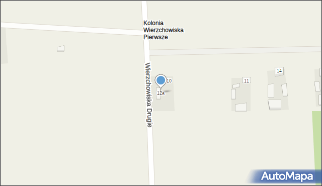 Wierzchowiska Pierwsze, Wierzchowiska Pierwsze, 12a, mapa Wierzchowiska Pierwsze