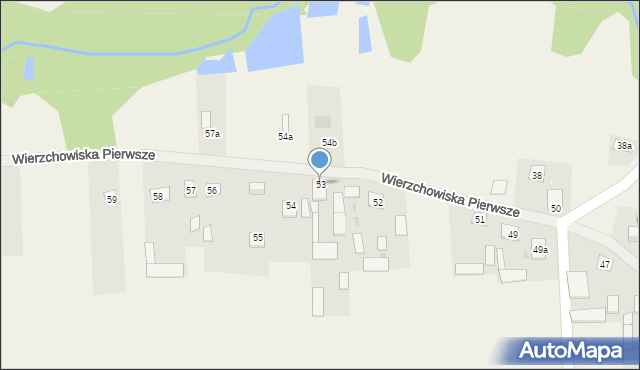 Wierzchowiska Pierwsze, Wierzchowiska Pierwsze, 53, mapa Wierzchowiska Pierwsze