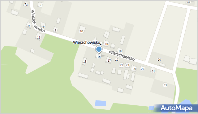 Wierzchowisko, Wierzchowisko, 15, mapa Wierzchowisko