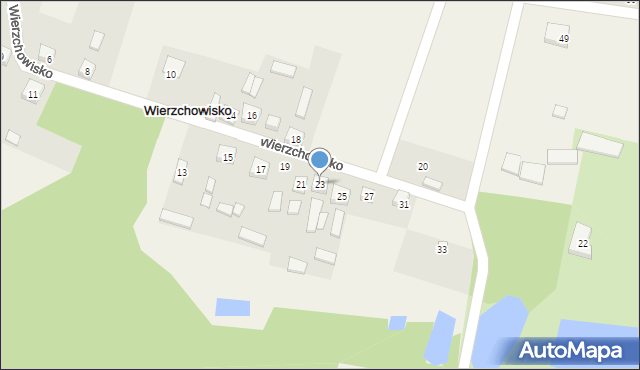 Wierzchowisko, Wierzchowisko, 23, mapa Wierzchowisko