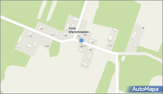 Wierzchowisko, Wierzchowisko, 40, mapa Wierzchowisko