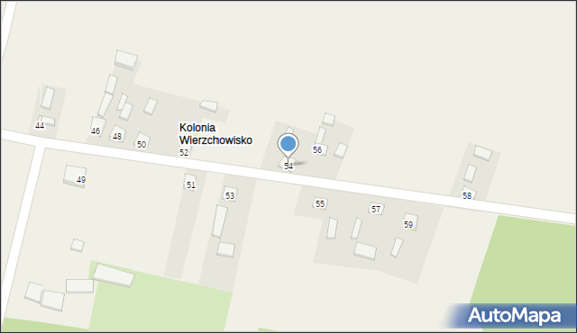 Wierzchowisko, Wierzchowisko, 54, mapa Wierzchowisko
