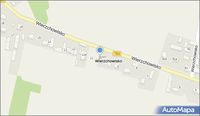 Wierzchowisko, Wierzchowisko, 10, mapa Wierzchowisko