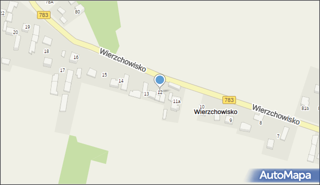 Wierzchowisko, Wierzchowisko, 12, mapa Wierzchowisko