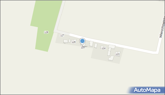 Wierzchowisko, Wierzchowisko, 125, mapa Wierzchowisko