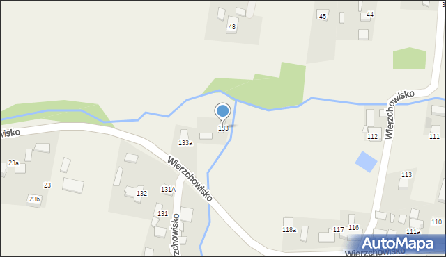Wierzchowisko, Wierzchowisko, 133, mapa Wierzchowisko