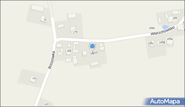 Wierzchowisko, Wierzchowisko, 166, mapa Wierzchowisko