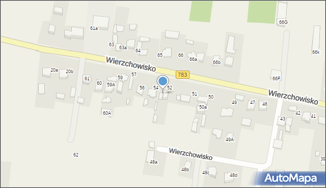 Wierzchowisko, Wierzchowisko, 53, mapa Wierzchowisko