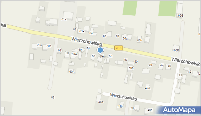 Wierzchowisko, Wierzchowisko, 55, mapa Wierzchowisko