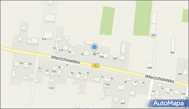 Wierzchowisko, Wierzchowisko, 66, mapa Wierzchowisko