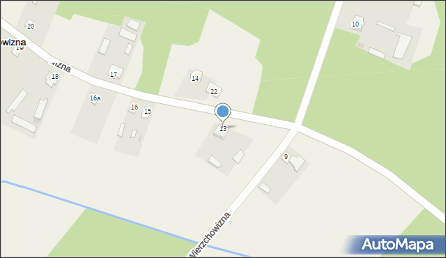 Wierzchowizna, Wierzchowizna, 13, mapa Wierzchowizna