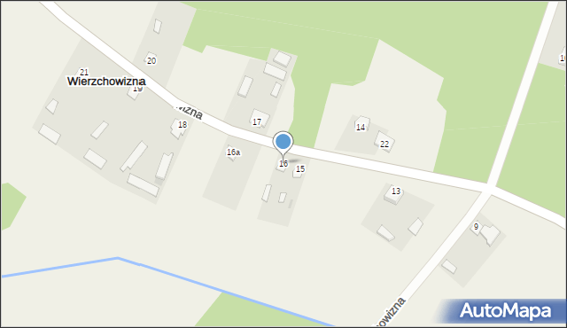 Wierzchowizna, Wierzchowizna, 16, mapa Wierzchowizna