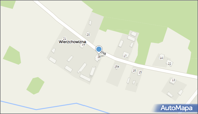 Wierzchowizna, Wierzchowizna, 18, mapa Wierzchowizna