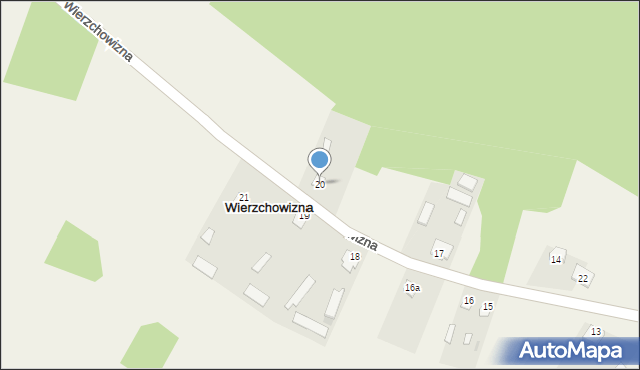 Wierzchowizna, Wierzchowizna, 20, mapa Wierzchowizna