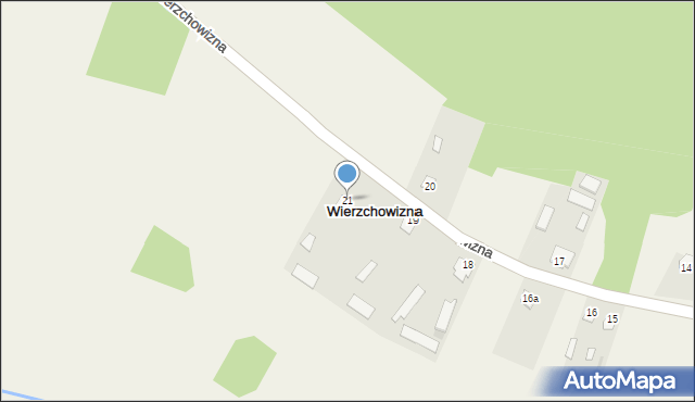 Wierzchowizna, Wierzchowizna, 21, mapa Wierzchowizna
