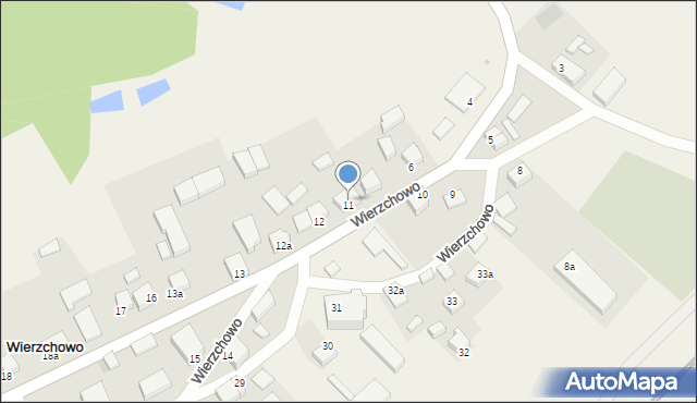 Wierzchowo, Wierzchowo, 11, mapa Wierzchowo
