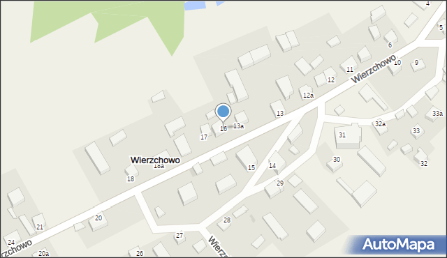 Wierzchowo, Wierzchowo, 16, mapa Wierzchowo