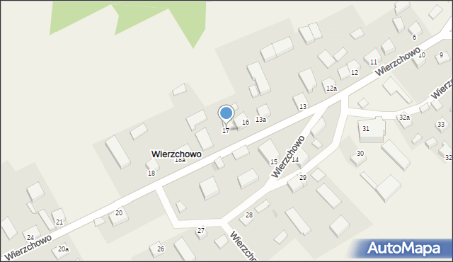 Wierzchowo, Wierzchowo, 17, mapa Wierzchowo