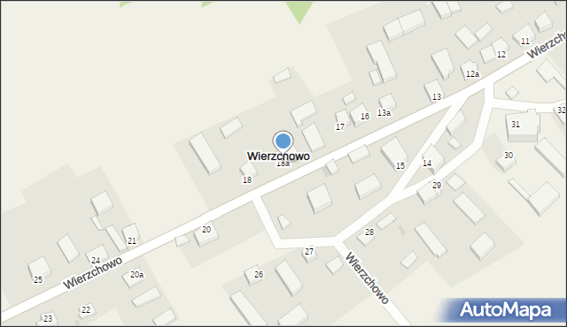 Wierzchowo, Wierzchowo, 18a, mapa Wierzchowo