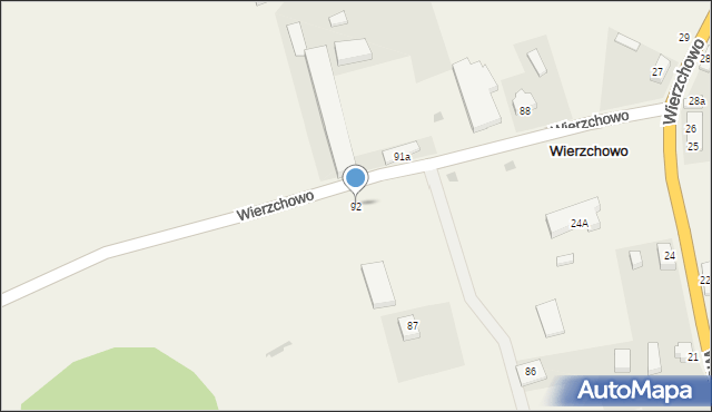 Wierzchowo, Wierzchowo, 92, mapa Wierzchowo