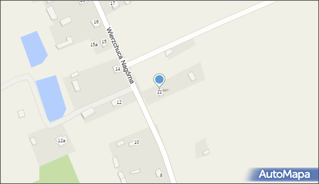 Wierzchuca Nagórna, Wierzchuca Nagórna, 11, mapa Wierzchuca Nagórna