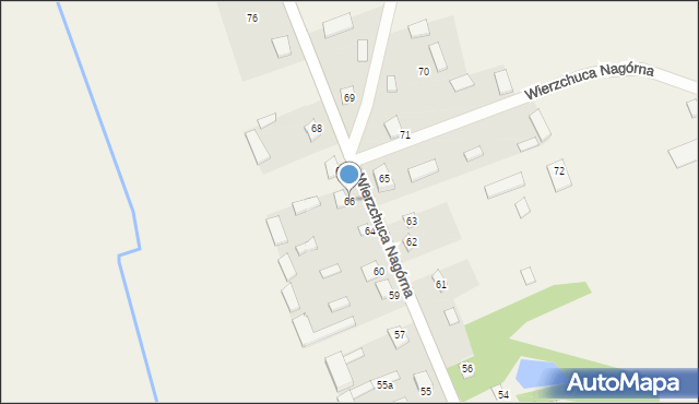 Wierzchuca Nagórna, Wierzchuca Nagórna, 66, mapa Wierzchuca Nagórna