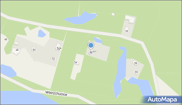 Wierzchucice, Wierzchucice, 56, mapa Wierzchucice