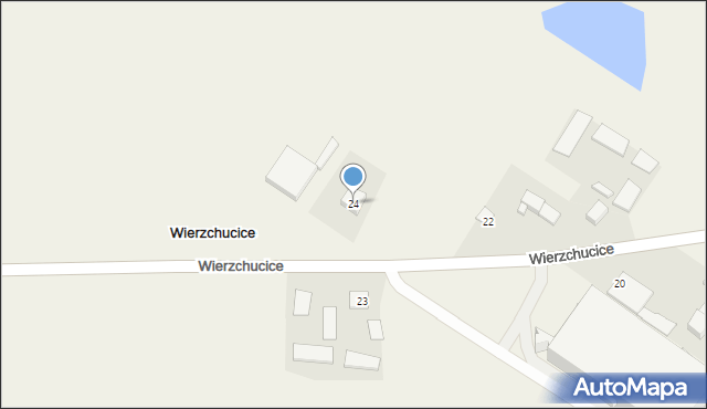 Wierzchucice, Wierzchucice, 24, mapa Wierzchucice