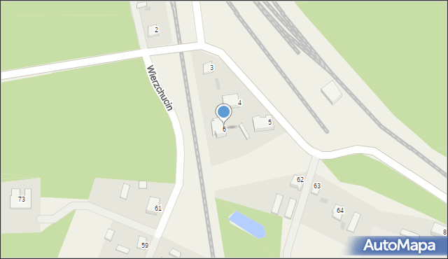 Wierzchucin, Wierzchucin, 6, mapa Wierzchucin