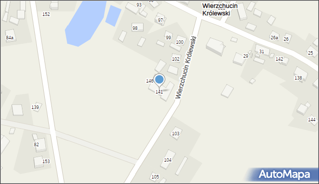 Wierzchucin Królewski, Wierzchucin Królewski, 141, mapa Wierzchucin Królewski
