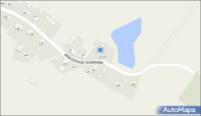 Wierzchucin Królewski, Wierzchucin Królewski, 17, mapa Wierzchucin Królewski