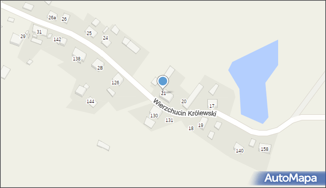Wierzchucin Królewski, Wierzchucin Królewski, 21, mapa Wierzchucin Królewski
