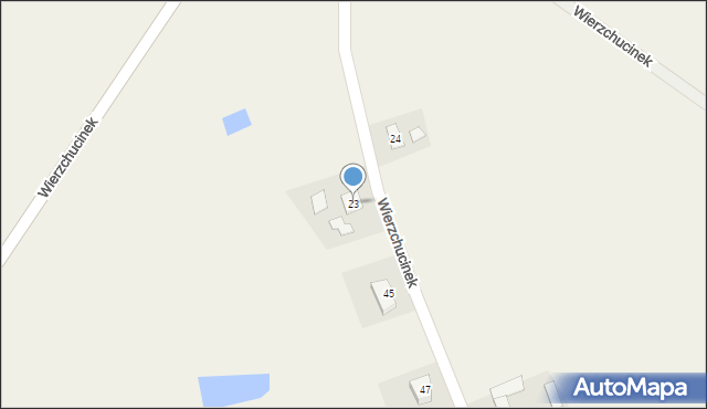Wierzchucinek, Wierzchucinek, 23, mapa Wierzchucinek