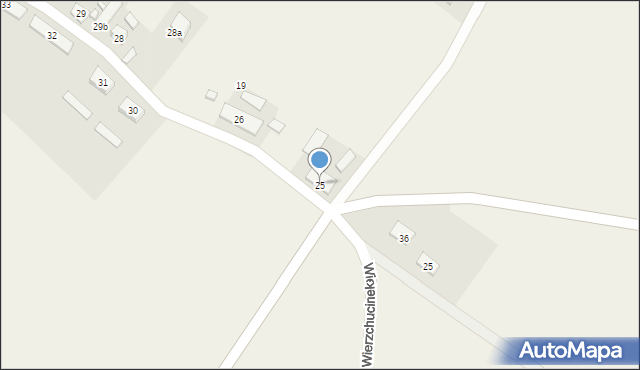 Wierzchucinek, Wierzchucinek, 25, mapa Wierzchucinek