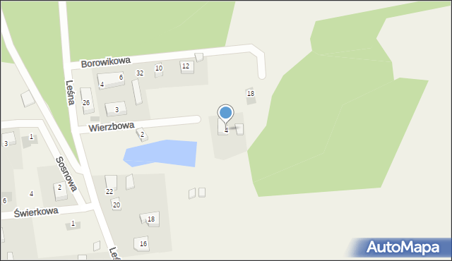 Wierzchucino, Wierzbowa, 4, mapa Wierzchucino