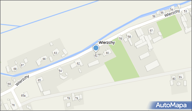 Wierzchy, Wierzchy, 61, mapa Wierzchy