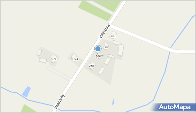 Wierzchy, Wierzchy, 26A, mapa Wierzchy