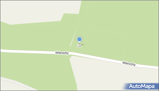 Wierzchy, Wierzchy, 114, mapa Wierzchy