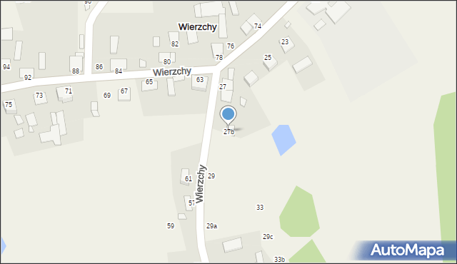 Wierzchy, Wierzchy, 27b, mapa Wierzchy