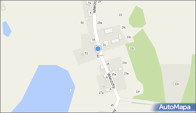 Wierzchy, Wierzchy, 51, mapa Wierzchy