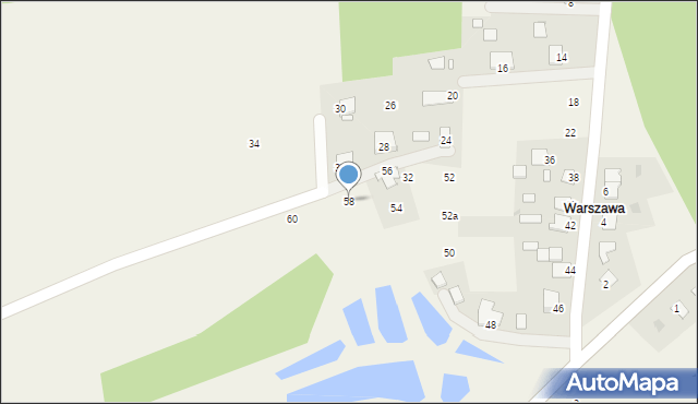 Wierzchy, Wierzchy, 58, mapa Wierzchy