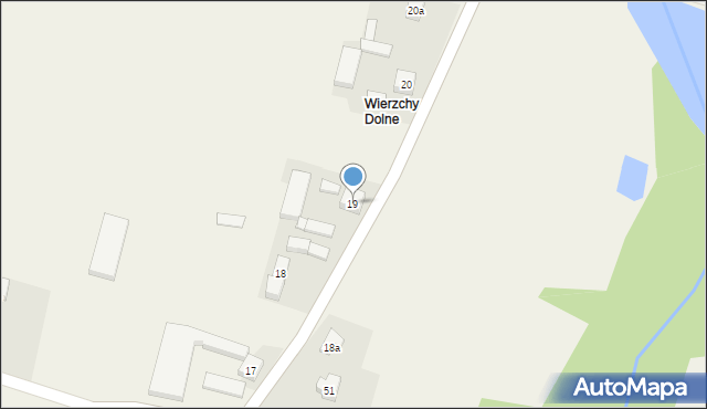 Wierzchy, Wierzchy, 19, mapa Wierzchy