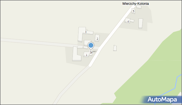 Wierzchy, Wierzchy, 1a, mapa Wierzchy