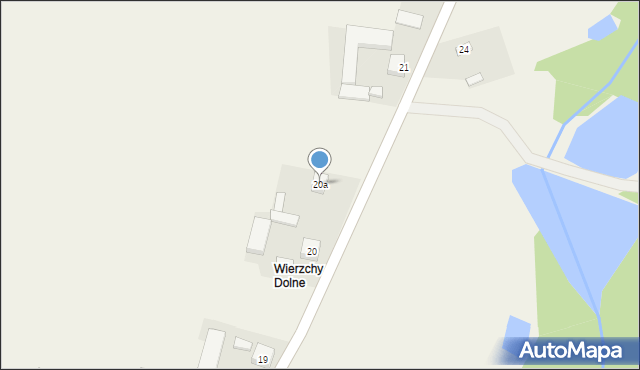 Wierzchy, Wierzchy, 20a, mapa Wierzchy